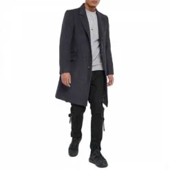 Charcoal Bowie Frock Wool Blend Coat