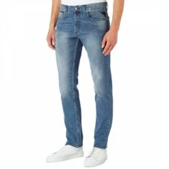 Replay Dark Denim Grover Straight Stretch Jeans