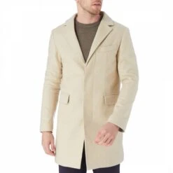 Camel Bowie Wool Blend Coat -Schmuddelwedda 16590025 1