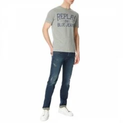 Replay Dark Denim Anbass Hyperflex Stretch Slim Jeans -Schmuddelwedda 16684471 3