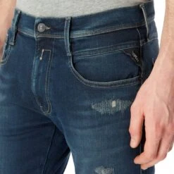 Replay Dark Denim Anbass Hyperflex Stretch Slim Jeans -Schmuddelwedda 16684471 4