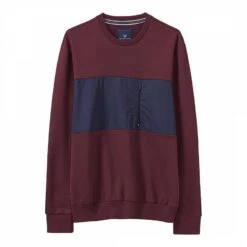 Red/Navy Cotton Blend Jumper