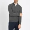 Charcoal Half Zip Cashmere Jumper
