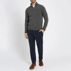 Charcoal Half Zip Cashmere Jumper -Schmuddelwedda 16800742 7