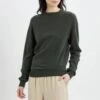 Khaki Round Neck Cashmere Jumper