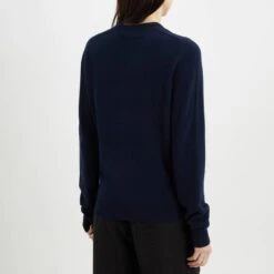 Navy Round Neck Cashmere Jumper -Schmuddelwedda 16800778 2 2