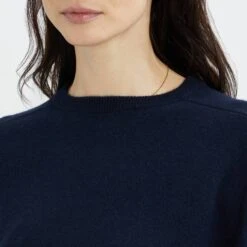 Navy Round Neck Cashmere Jumper -Schmuddelwedda 16800778 3 2