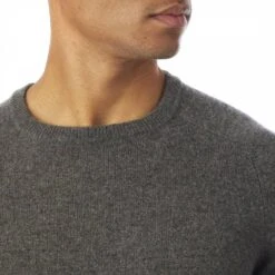 Charcoal Round Neck Cashmere Jumper -Schmuddelwedda 16800784 4