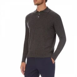 Grey Polo Cashmere Jumper