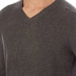 Charcoal V Neck Cashmere Jumper -Schmuddelwedda 16800808 4