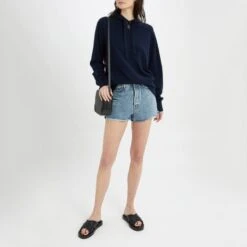 Navy Leo Cashmere Hoodie -Schmuddelwedda 16800826 4 1