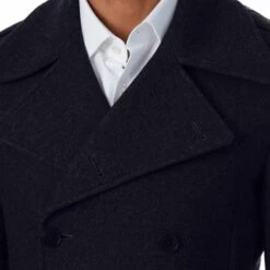Navy Elmo Double Breasted Wool Blend Coat -Schmuddelwedda 16821493 4