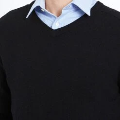 Black V Neck Cashmere Jumper -Schmuddelwedda 17081792 8