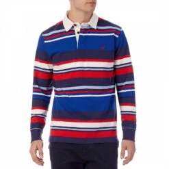 Multi Stripe Cotton Rugby Top