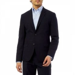 Hugo Navy Hareltu Wool Blend Jacket