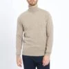 Light Brown Roll Neck Cashmere Jumper