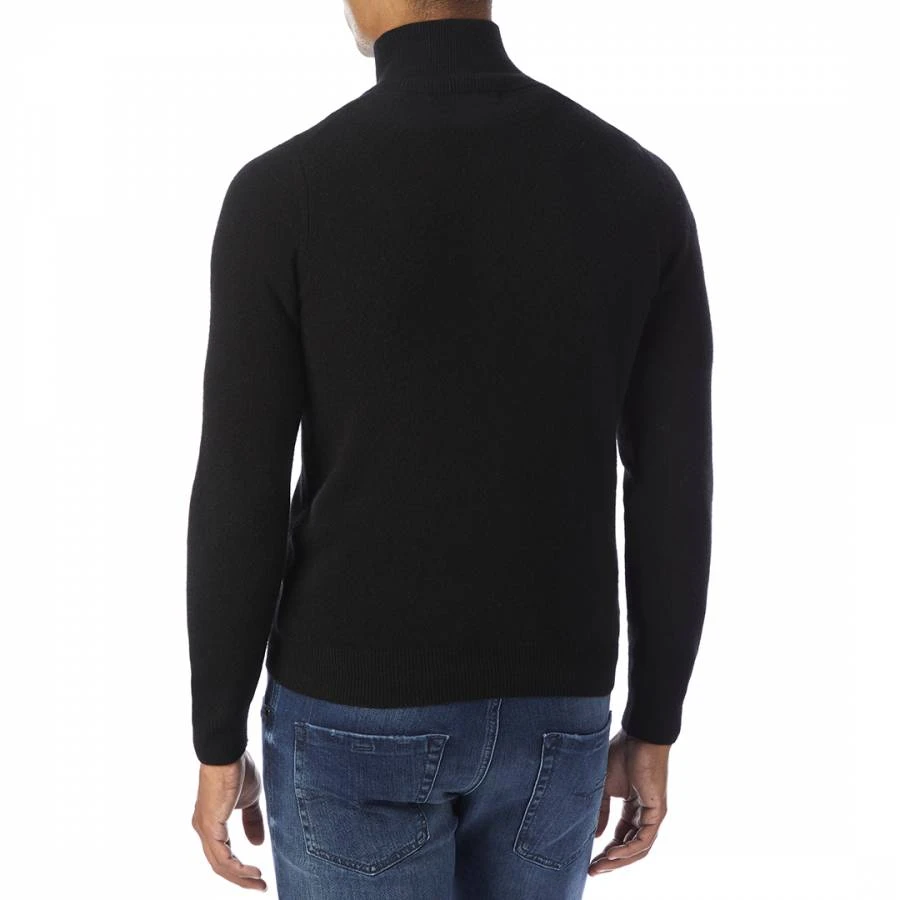 Black Half Zip Cashmere Jumper 2 Black Half Zip Cashmere Jumper - Image 2