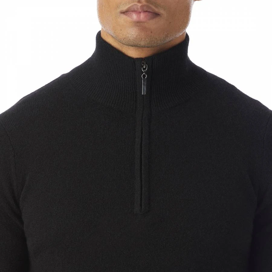 Black Half Zip Cashmere Jumper 4 Black Half Zip Cashmere Jumper - Image 4