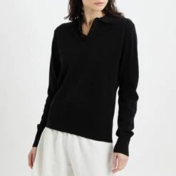 Black Polo Cashmere Jumper