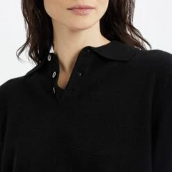 Black Polo Cashmere Jumper -Schmuddelwedda 17396926 3 1