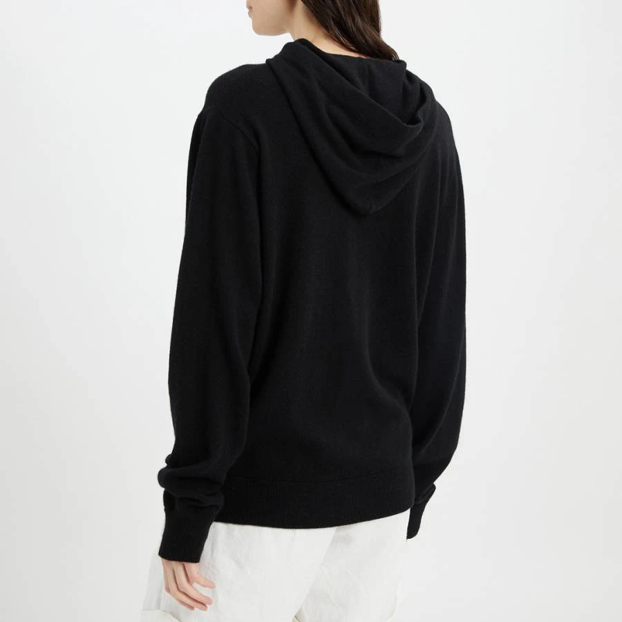 Black Leo Cashmere Hoodie 2 Black Leo Cashmere Hoodie - Image 2