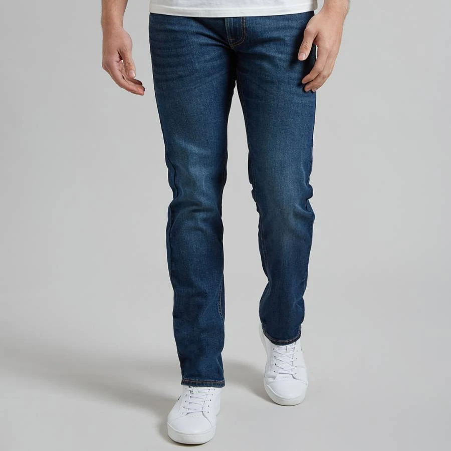 Mid Blue Straight Stretch Jean 1 Mid Blue Straight Stretch Jean
