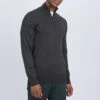 Charcoal Half Zip Jumper