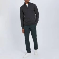 Charcoal Half Zip Jumper -Schmuddelwedda 17522876 8