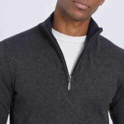 Charcoal Half Zip Jumper -Schmuddelwedda 17522876 9