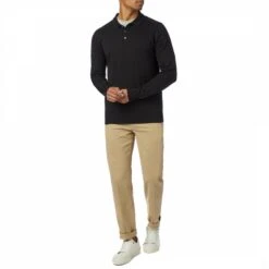 Black Long Sleeve Polo Shirt -Schmuddelwedda 17522900 3