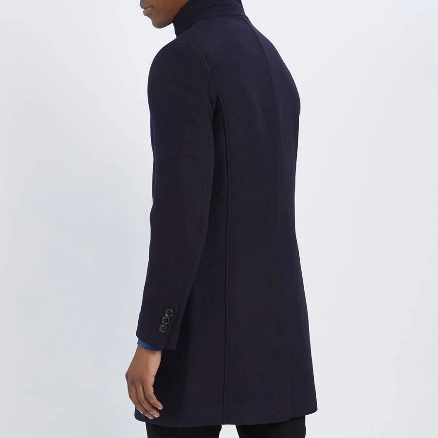 Navy Classic Wool Blend Coat 2 Navy Classic Wool Blend Coat - Image 2