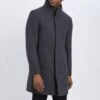 Charcoal Classic Wool Blend Coat