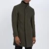 Khaki Classic Wool Blend Coat