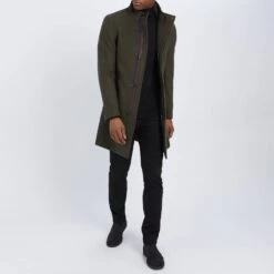 Khaki Classic Wool Blend Coat -Schmuddelwedda 17522978 7