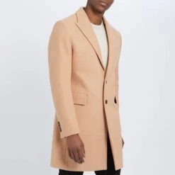 Camel Sirus Wool Blend Coat