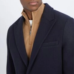 Navy Sirus Wool Blend Coat -Schmuddelwedda 17522996 8