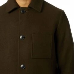 Khaki Tony Wool Blend Overshirt -Schmuddelwedda 17523032 4