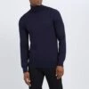 Navy Roll Neck Jumper