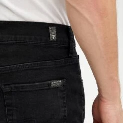 7 For All Mankind Black Slimmy Tapered Stretch Jeans -Schmuddelwedda 17532190 4
