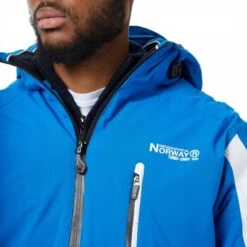 GEOGRAPHICAL NORWAY Blue Full Zip Waterproof Ski Jacket -Schmuddelwedda 17598615 5