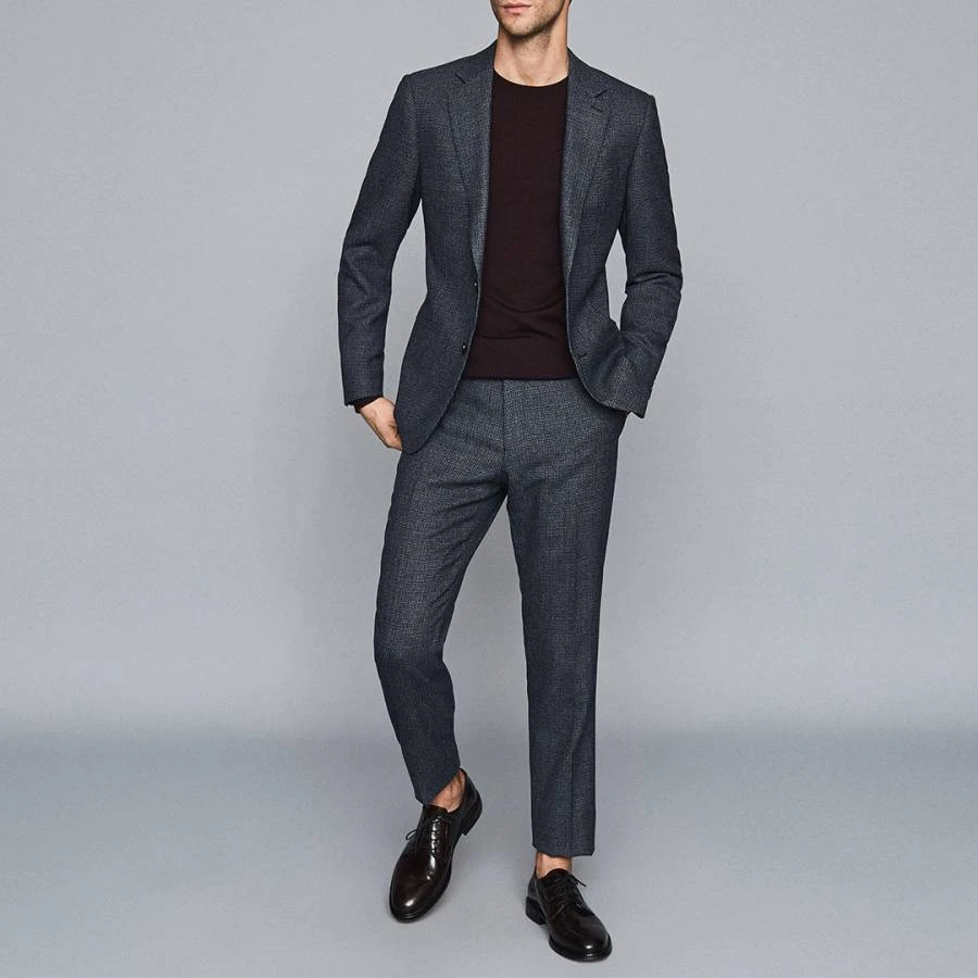 Reiss Dark Red Wessex Crew Neck Wool Jumper 3 Reiss Dark Red Wessex Crew Neck Wool Jumper - Image 3