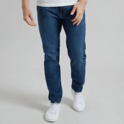 Dark Blue Austin Tapered Stretch Jeans