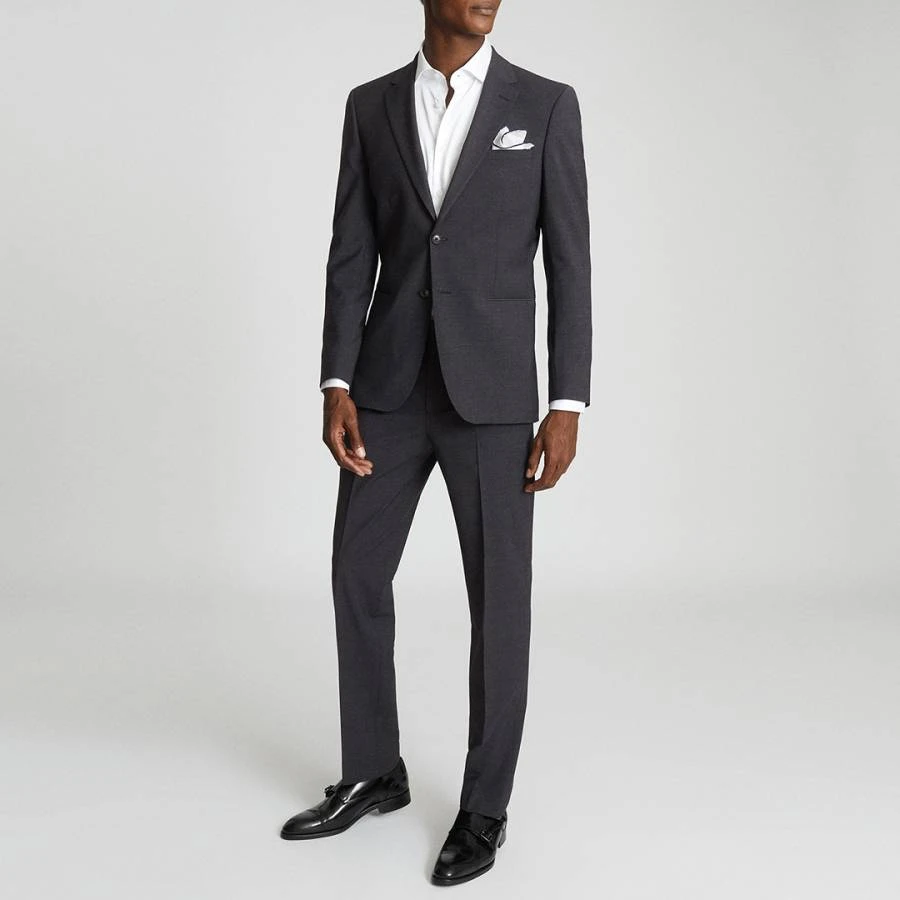 Reiss Charcoal Hope Wool Blend Jacket 3 Reiss Charcoal Hope Wool Blend Jacket - Image 3