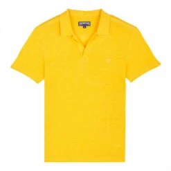 Vilebrequin Bright Yellow Linen Polo Top -Schmuddelwedda 17725477 3