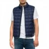 Replay Navy Quilted High Neck Gilet