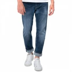 Replay Blue 573 Bio Grover Straight Stretch Jeans