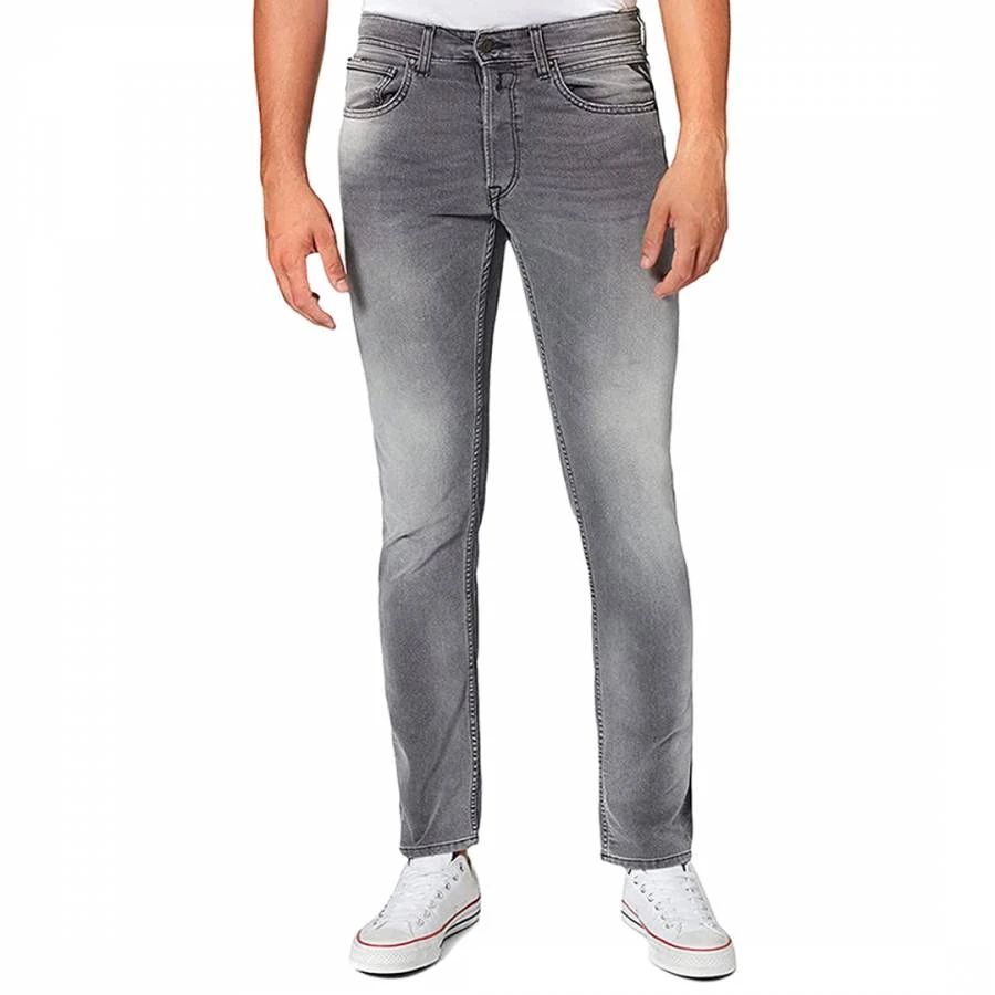 Replay Grey 573 Bio Grover Straight Stretch Jeans 1 Replay Grey 573 Bio Grover Straight Stretch Jeans