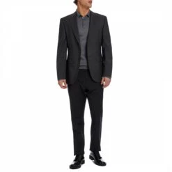 Boss Medium Grey Jeckson Striped Wool Jacket -Schmuddelwedda 17763741 3