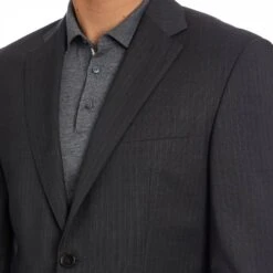 Boss Medium Grey Jeckson Striped Wool Jacket -Schmuddelwedda 17763741 4