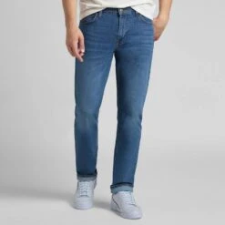 Mid Blue West Relaxed Stretch Jean